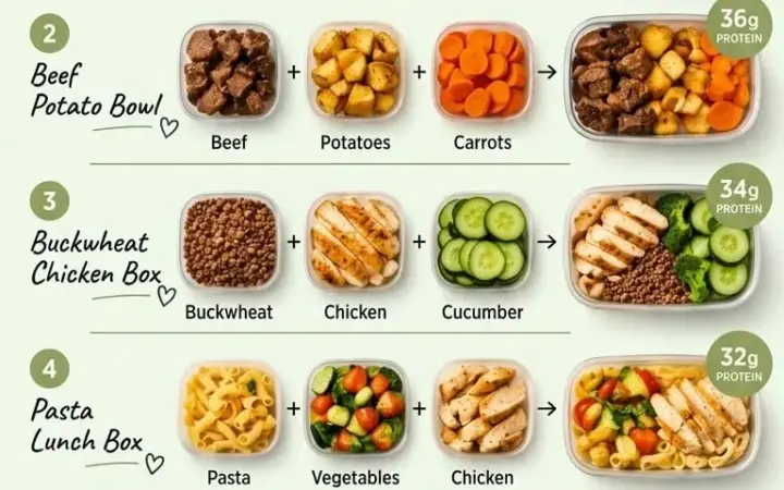 high protein work lunches meal prep