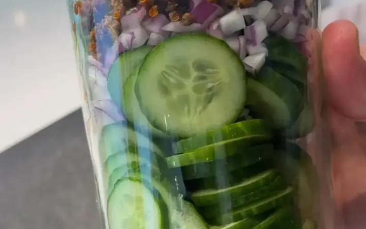 high protein mediterranean cucumber salad